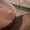 Tables basses rondes modernes métal et acacia massif Diuty (lot de 2)