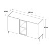 Buffet/bahut moderne 130 cm chêne linberg/olive Buddy