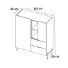 Buffet haut moderne chêne linberg/olive Buddy