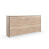Lit escamotable horizontal contemporain coloris chêne Jawal