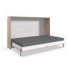 Lit escamotable horizontal contemporain coloris chêne Jawal