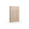 Lit escamotable vertical contemporain coloris chêne Jawal