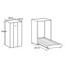 Lit escamotable vertical contemporain coloris chêne Jawal