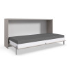 Lit escamotable horizontal contemporain gris sahara Jawal