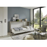 Lit escamotable horizontal contemporain gris sahara Jawal