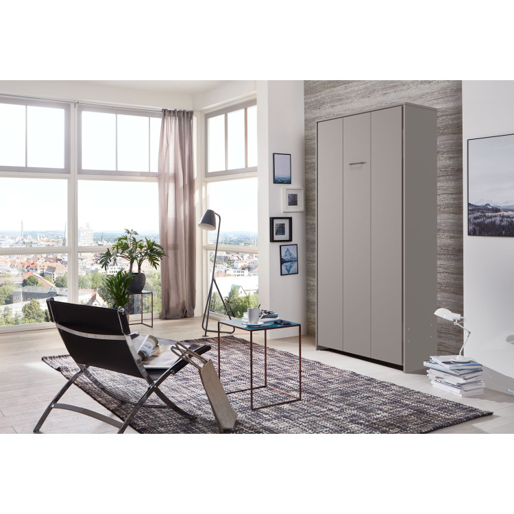 Lit escamotable vertical contemporain gris sahara Jawal