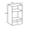 Buanderie complète contemporaine graphite 230 cm Jesy