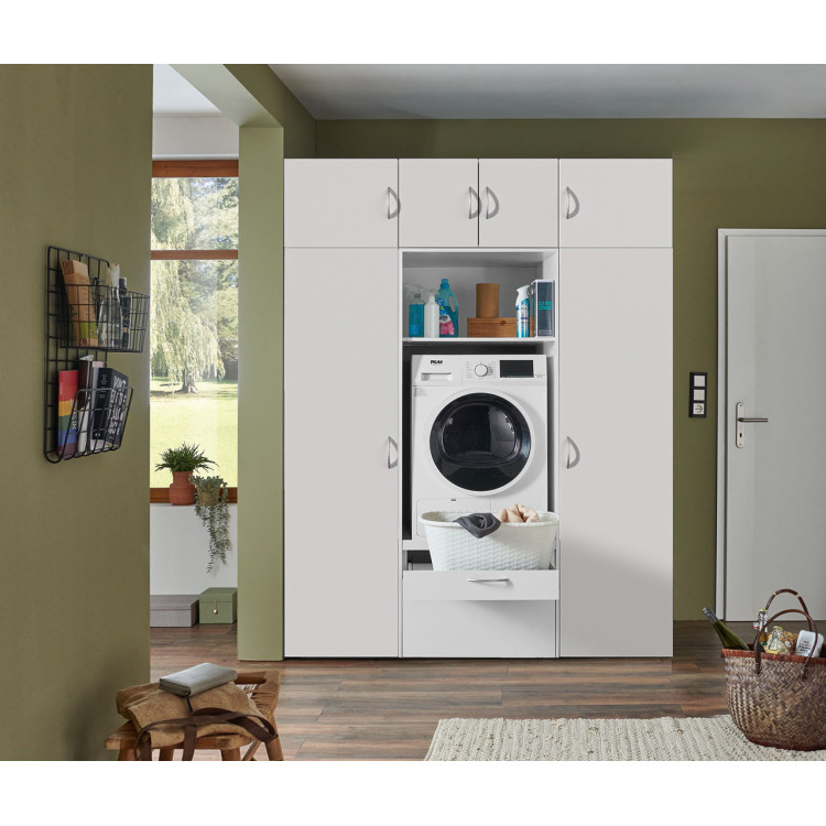 Ensemble de buanderie contemporain 6 élements blanc Jesy