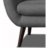 Canapé 3 places design en tissu gris foncé Axelle