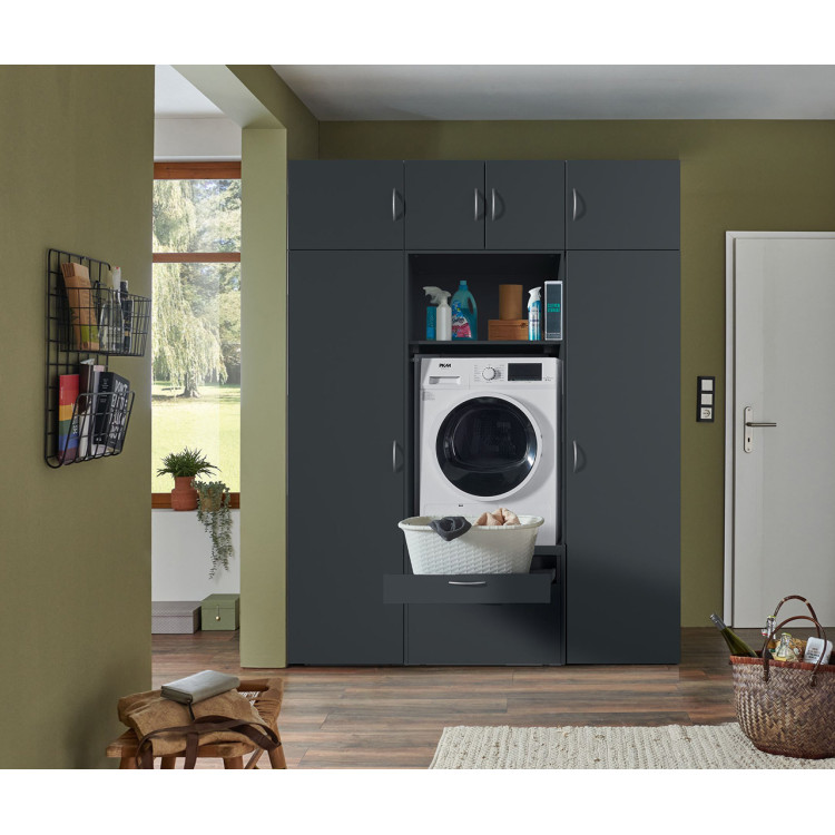 Ensemble de buanderie contemporain 6 élements graphite Jesy