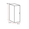 Armoire buanderie blanche 1 porte profondeur 69 cm Jesy