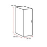 Armoire buanderie blanche 1 porte profondeur 69 cm Jesy