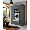 Armoire buanderie graphite 1 porte profondeur 69 cm Jesy