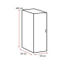 Armoire buanderie graphite 1 porte profondeur 69 cm Jesy