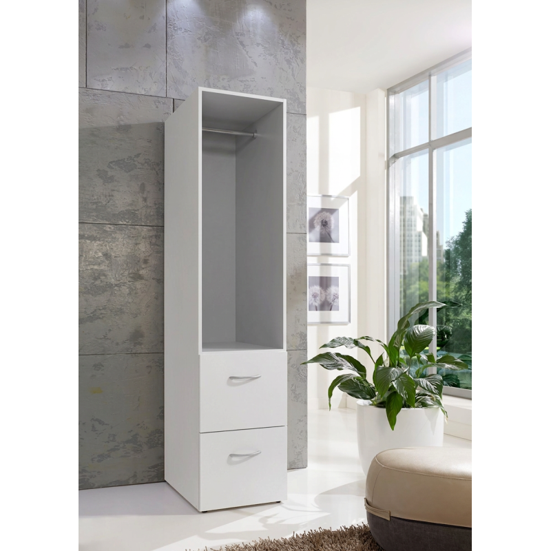 Armoire penderie de buanderie blanche profondeur 69 cm Jesy Blanc Armoire penderie de buanderie blanche profondeur 69 cm Jesy Blanc