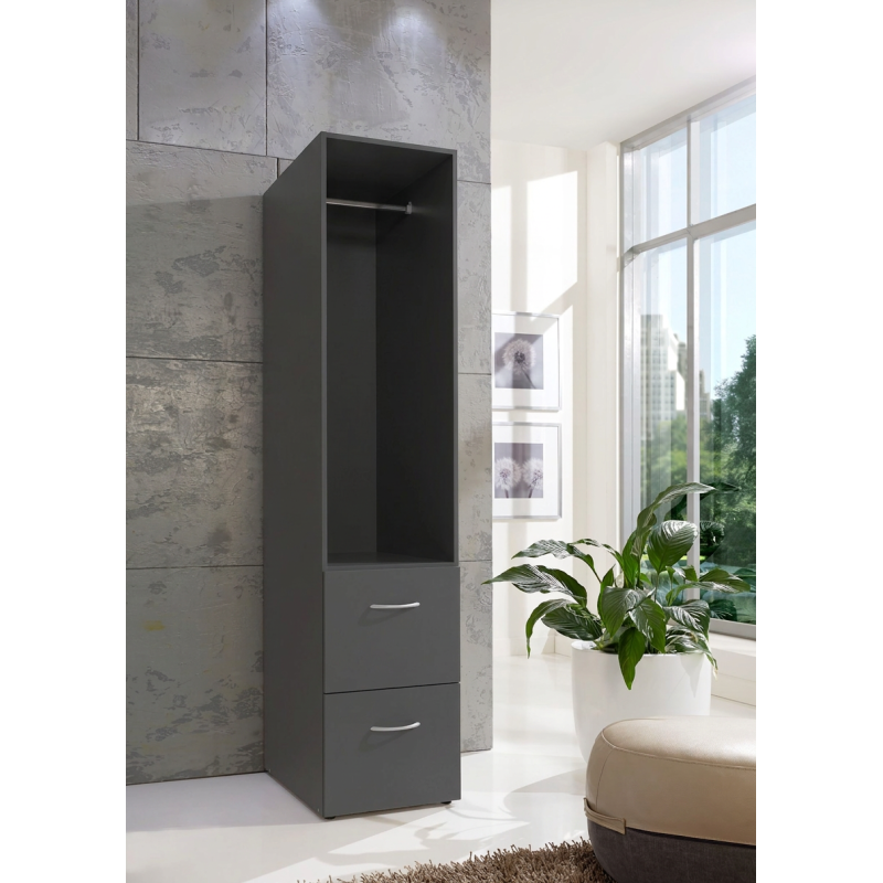 Armoire penderie de buanderie graphite profondeur 69 cm Jesy Graphite Armoire penderie de buanderie graphite profondeur 69 cm Jesy Graphite
