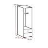 Armoire penderie de buanderie graphite profondeur 69 cm Jesy