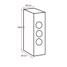 Armoire à linge graphite 3 paniers profondeur 69 cm Jesy