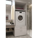 Meuble pour machine &agrave; laver contemporain blanc Jesy