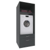 Meuble pour machine à laver contemporain graphite Jesy