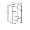 Meuble pour machine à laver contemporain graphite Jesy