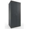 Armoire buanderie graphite 2 portes profondeur 69 cm Jesy