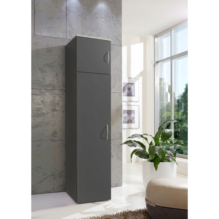 Surmeuble 1 porte graphite profondeur 69 cm Jesy