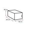 Surmeuble 1 porte graphite profondeur 69 cm Jesy