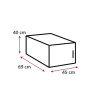Surmeuble 1 porte graphite profondeur 69 cm Jesy