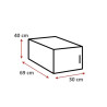 Surmeuble 1 porte blanc profondeur 69 cm Jesy