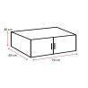 Surmeuble 2 portes graphite profondeur 69 cm Jesy