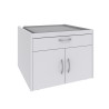 Meuble support machine à laver blanc profondeur 69 cm Jesy