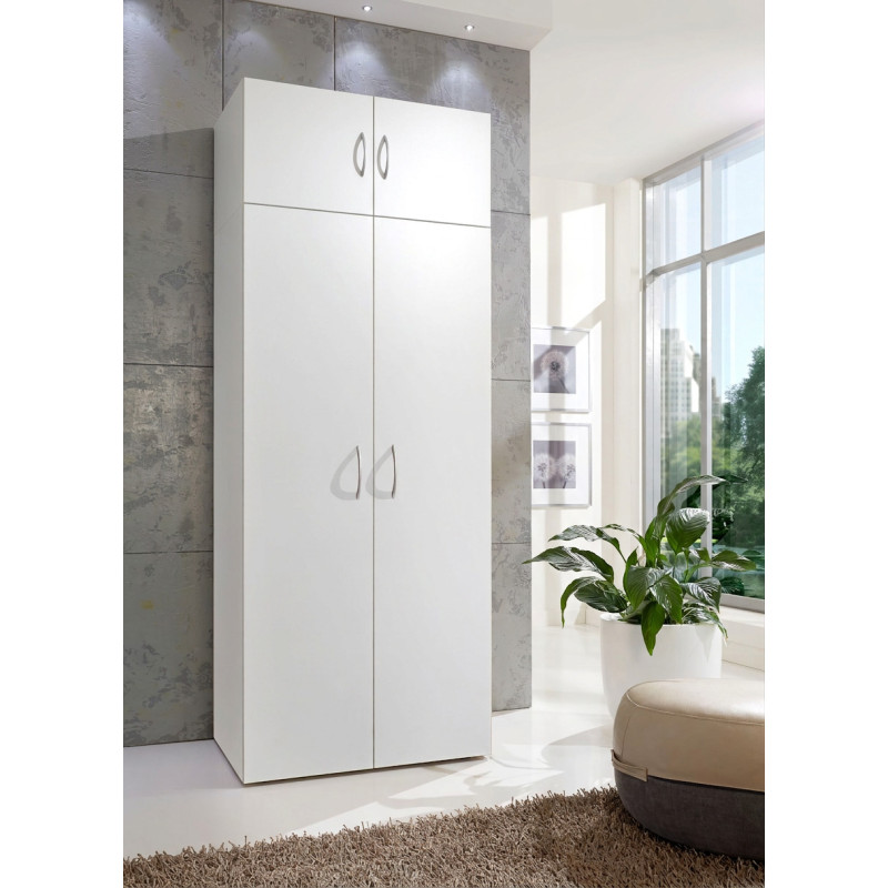 Surmeuble 2 portes blanc profondeur 40 cm Jesy Blanc Surmeuble 2 portes blanc profondeur 40 cm Jesy Blanc