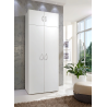 Surmeuble 2 portes avec étagères blanc profondeur 40 cm Jesy
