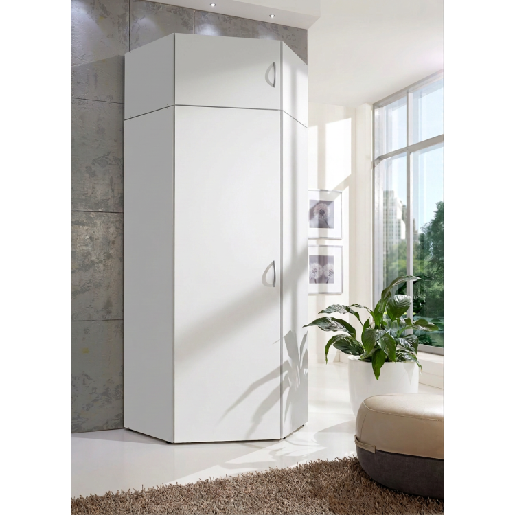 Surmeuble blanc pour armoire d'angle Jesy