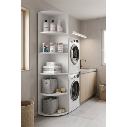 Etagère d'angle moderne blanche Jesy