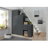 Armoire buanderie graphite 1 porte profondeur 40 cm Jesy
