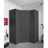 Armoire buanderie graphite 1 porte profondeur 40 cm Jesy