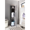 Armoire &agrave; linge graphite 2 paniers profondeur 40 cm Jesy