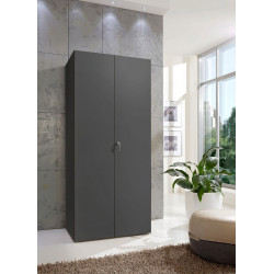 Armoire buanderie graphite avec serrure profondeur 40 cm Jesy
