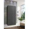Armoire buanderie graphite avec serrure profondeur 40 cm Jesy