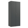 Armoire buanderie graphite avec serrure profondeur 40 cm Jesy