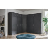 Surmeuble 2 portes graphite profondeur 40 cm Jesy