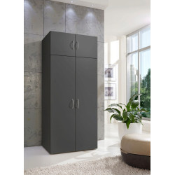 Surmeuble 2 portes graphite profondeur 40 cm Jesy