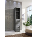 Armoire buanderie graphite 6 tiroirs/2 &eacute;tag&egrave;res profondeur 40 cm Jesy