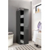 Armoire de buanderie rangement coulissant extractible graphite Jesy