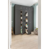 Armoire de buanderie rangement coulissant extractible graphite Jesy