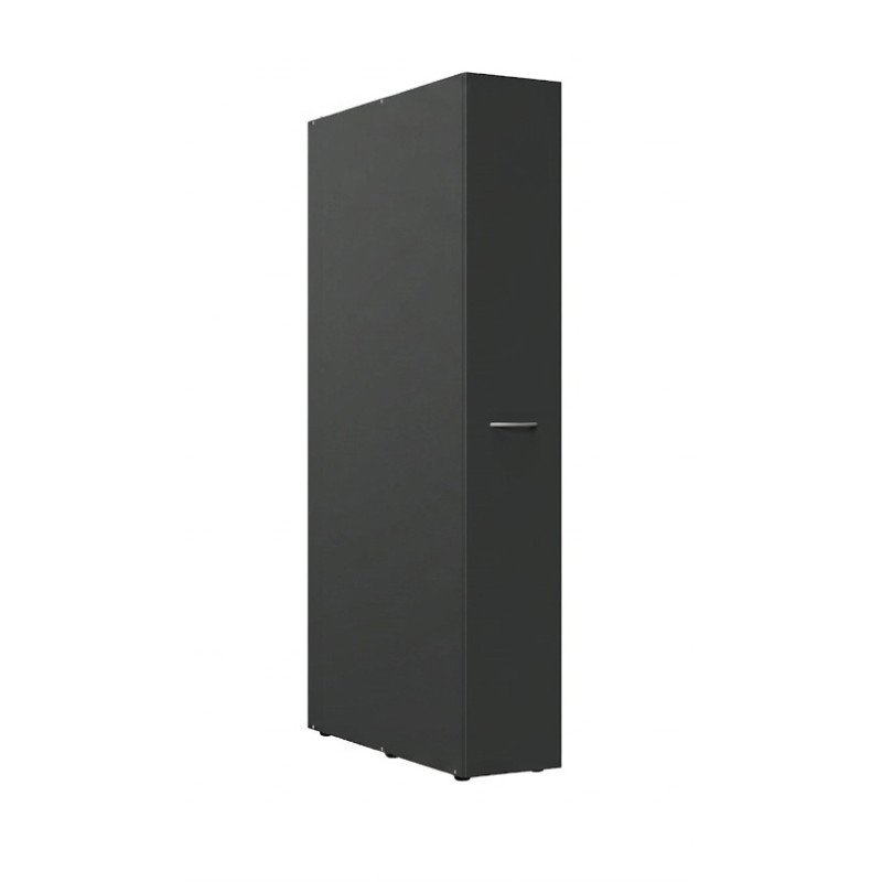 Armoire de buanderie rangement coulissant extractible graphite Jesy Graphite — Graphite — vue 3