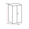 Armoire penderie graphite profondeur 54 cm Jesy