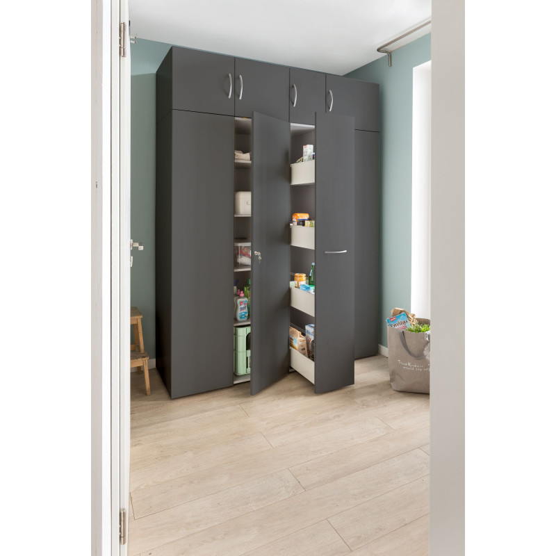 Armoire penderie graphite avec serrure profondeur 54 cm Jesy Graphite — Graphite — vue 4